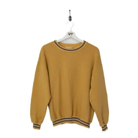 1980s Issey Miyake Sport Mustard Sweatshirt with Contrast Collar Detail