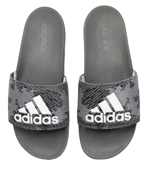 2 x Adidas Mens Grey/White Adilette Comfort Sandals Slides