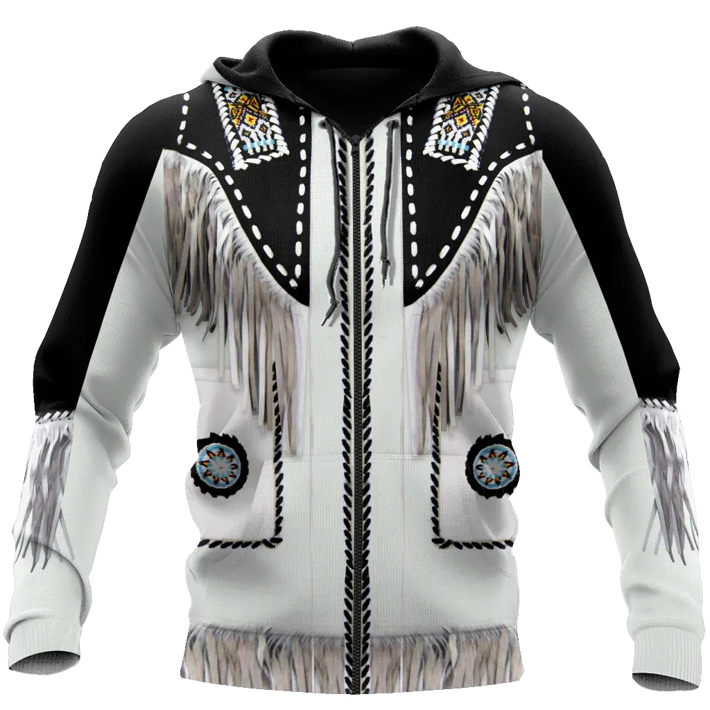 3D All Over Print Cowboy Shirt Cowboy Jacket Pattern Hoodie, Cowboy Cosplay For Men Boy, Cowboy Gift For Him