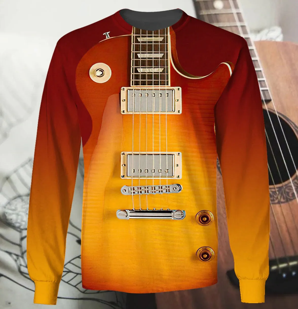 3D All Over Print Electric Guitar T Shirt, Guitar Lover 3D Hoodie Shirts, Gift For Guitar Men Woman