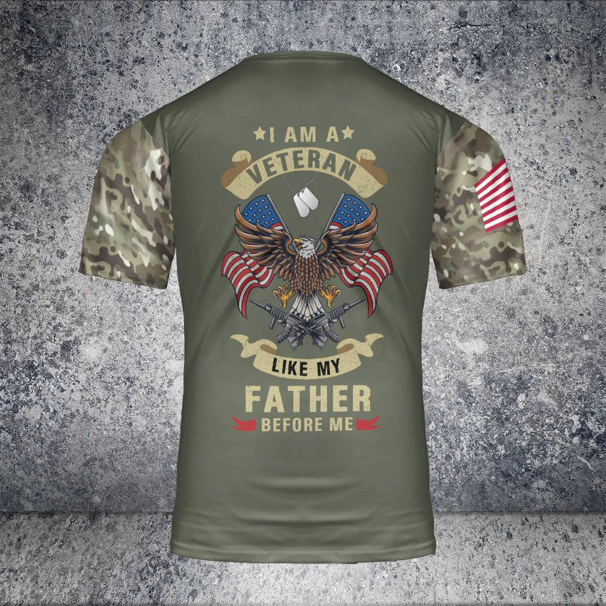 3D All Over Print Veteran Shirt I Am A Veteran Like My Father Before Me Gift For Veteran Dad