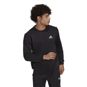 ADIDAS MEN'S ESSENTIALS FLEECE BLACK SWEATSHIRT