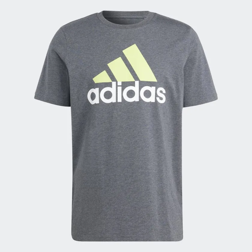 ADIDAS MEN'S ESSENTIALS SINGLE JERSEY BIG LOGO DARK GREY TEE