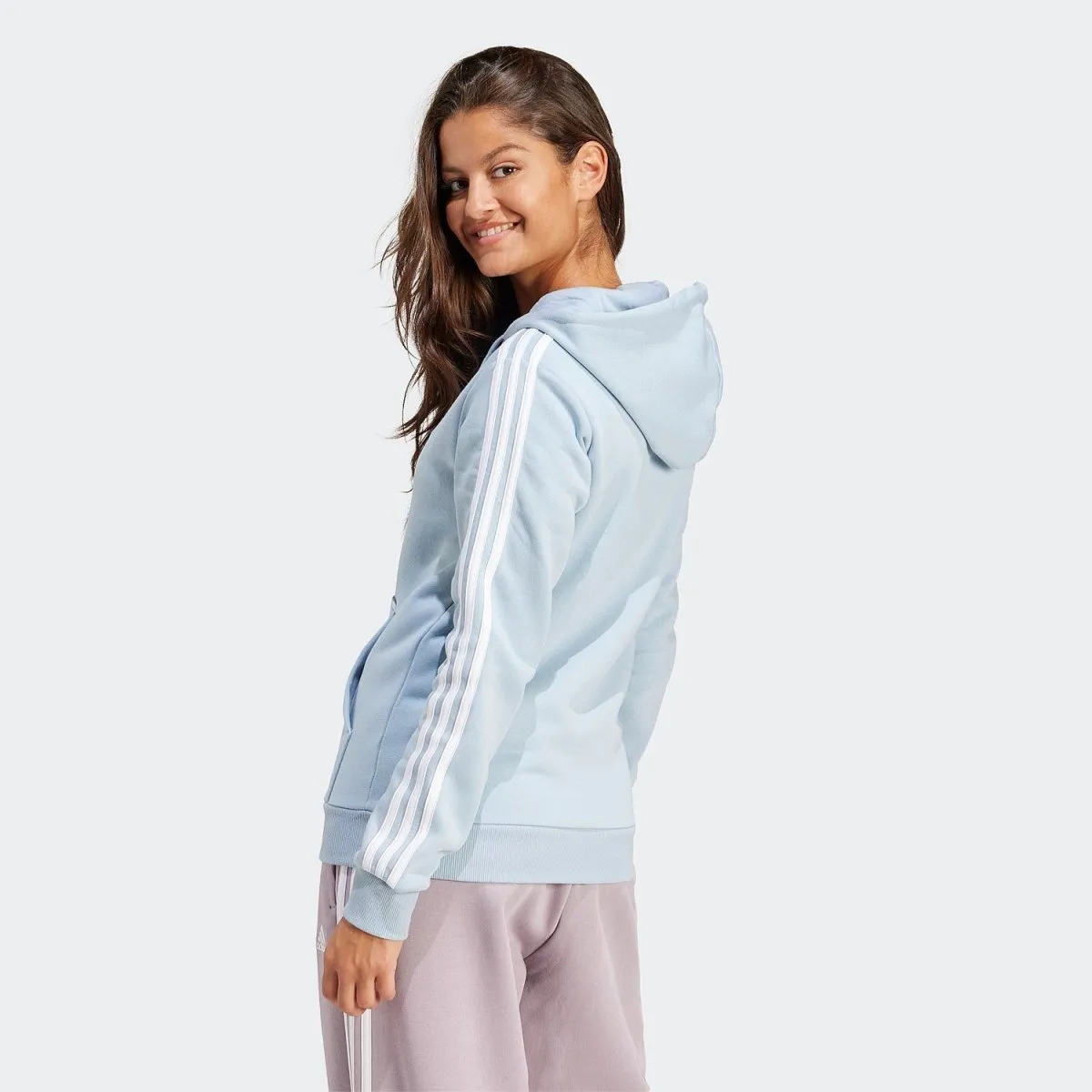 ADIDAS WOMEN'S 3 STRIPES BLUE JACKET