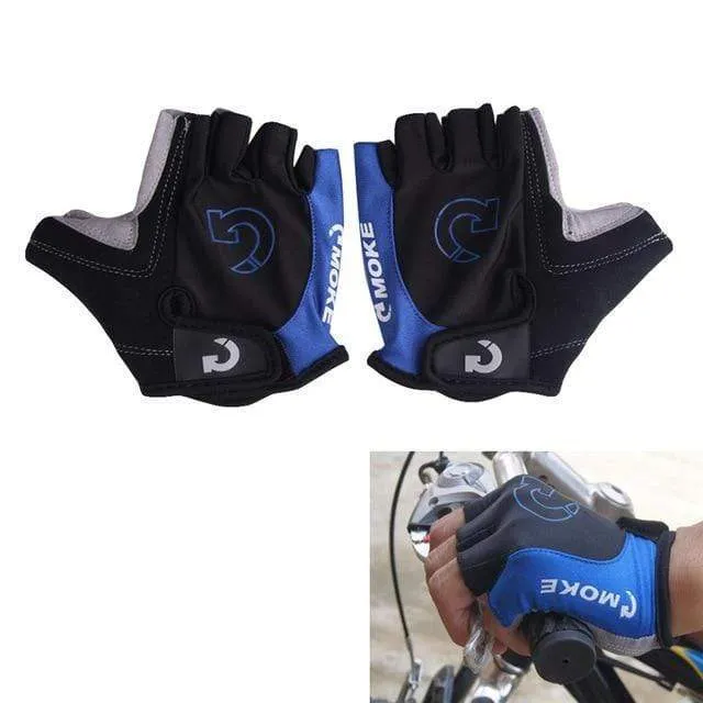 1Pair Half Finger Cycling Gloves Anti-Slip Anti-sweat Gel Bicycle Riding Gloves Anti Shock MTB Road Mountain Bike Sports Gloves