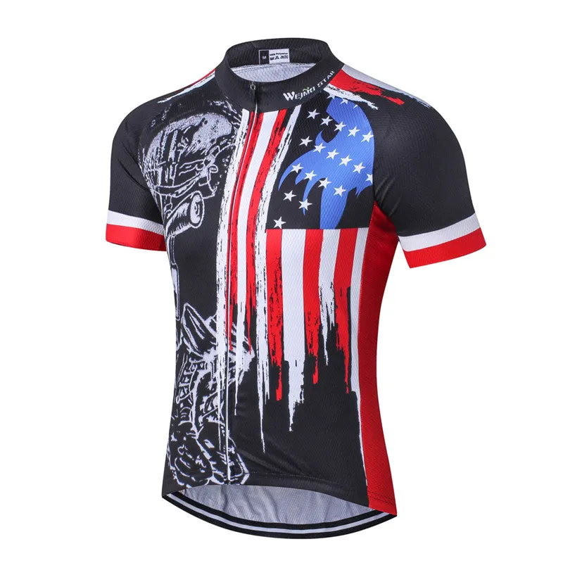 Breathable Cycling Jersey Racing Sport USA Bicycle Cycling Clothing