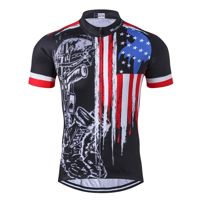 Breathable Cycling Jersey Racing Sport USA Bicycle Cycling Clothing