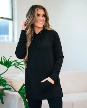 Ampersand Ave Sideslit Hoodie - Blackout FINAL SALE