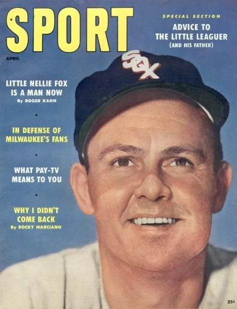 April 1958 Sport Cover (Nellie Fox, Chicago White Sox)