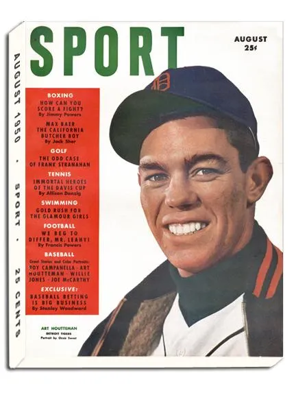 August 1950 SPORT Cover (Art Houtteman, Detroit Tigers)