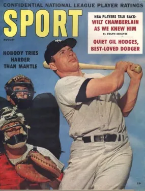 August 1960 Sport Cover (Mickey Mantle, New York Yankees)