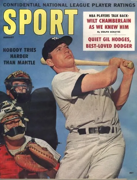 August 1960 Sport Cover (Mickey Mantle, New York Yankees)