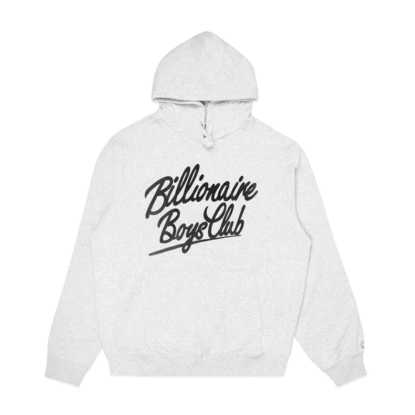 Billlionaire Boys Club BB Script Hoodie Heather Grey