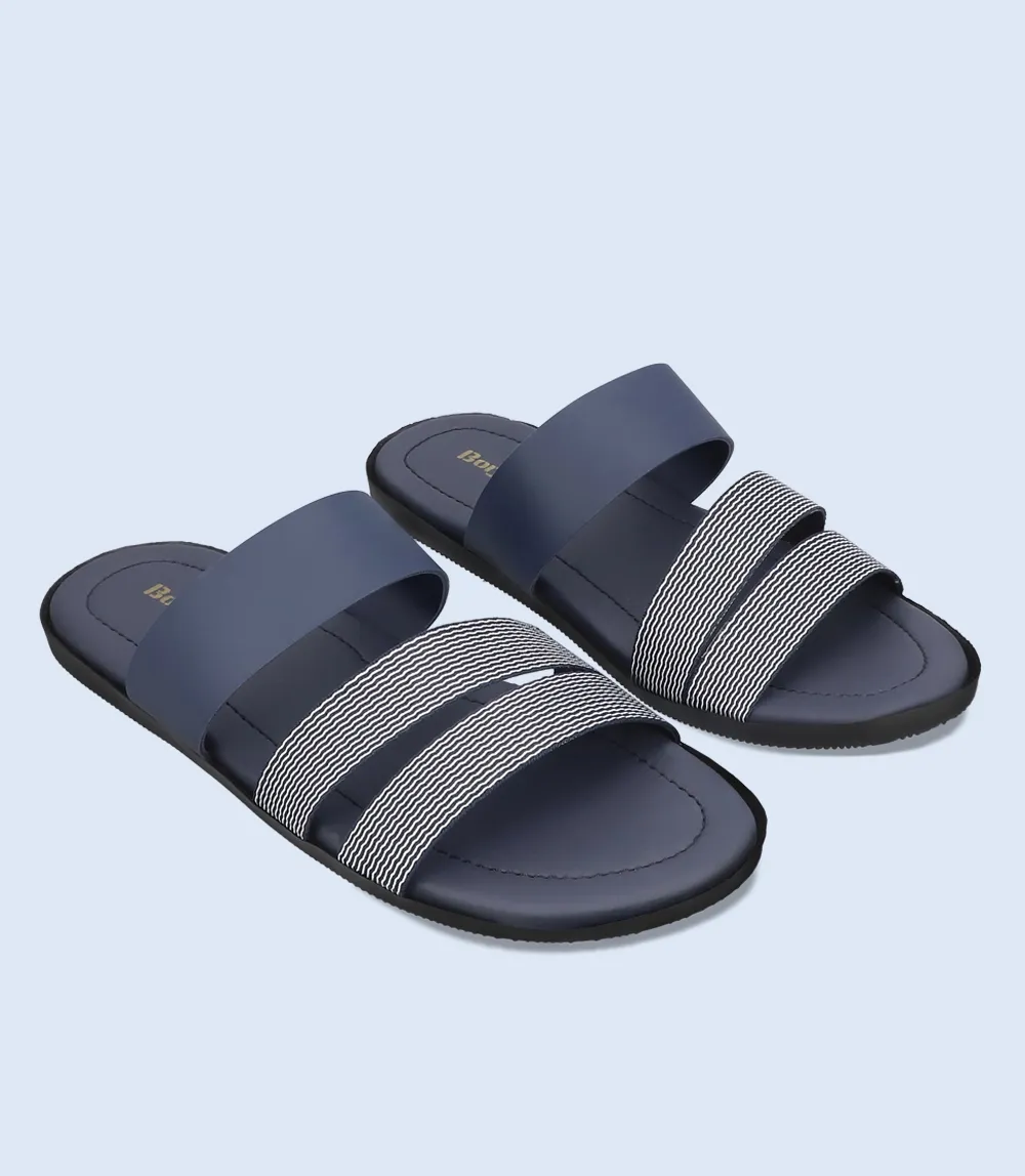 BM5542-NAVY-Men Slippers