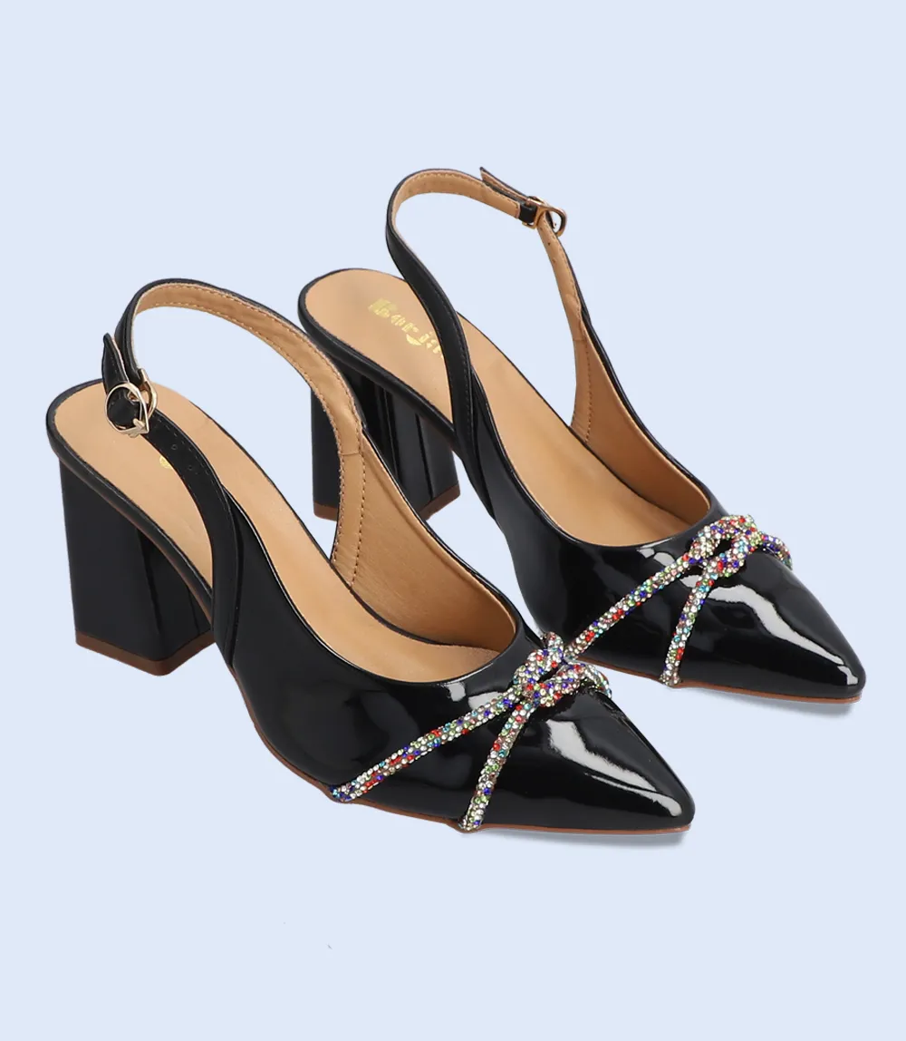 BW8172-BLACK-Women Casual Sling Backs