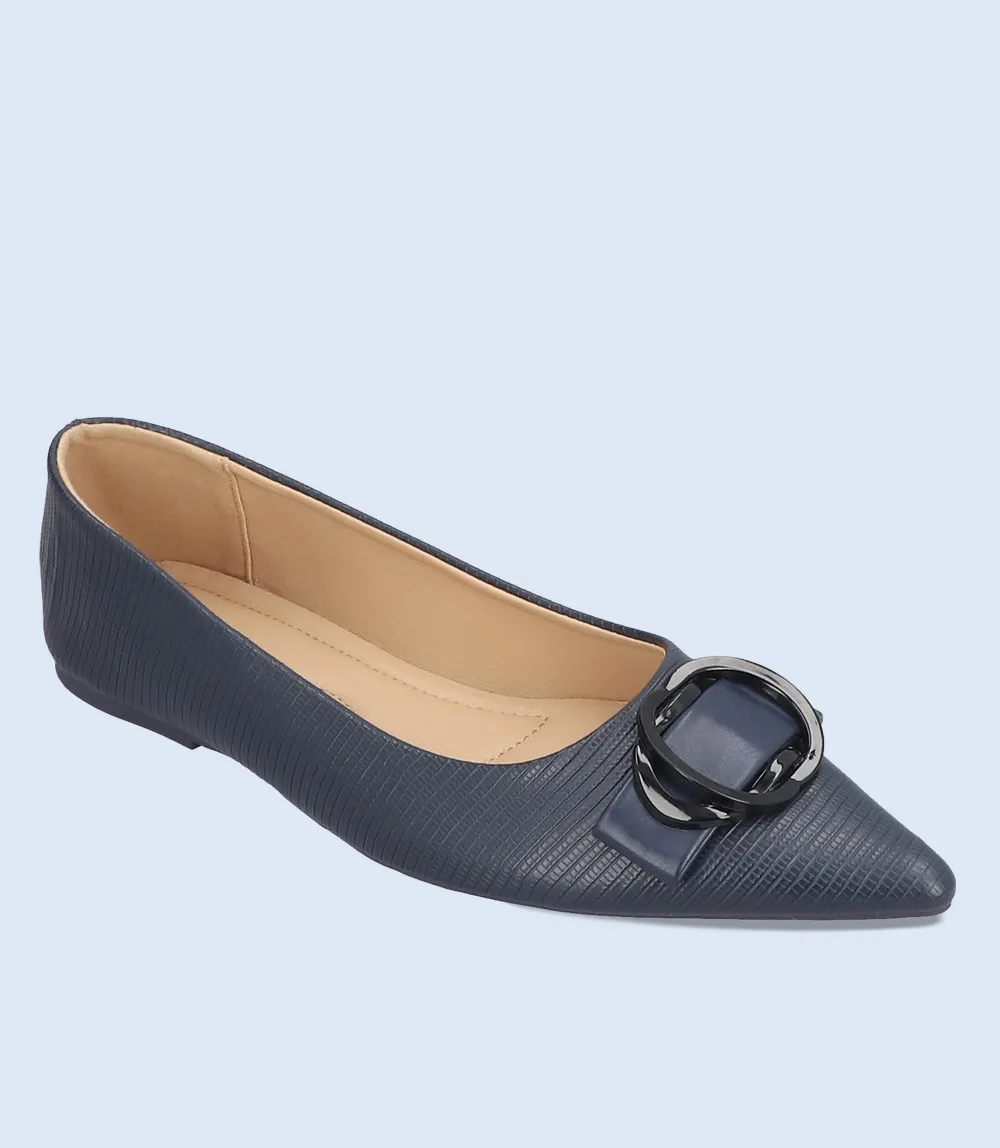 BW8477-NAVY-Women Casual Pumps