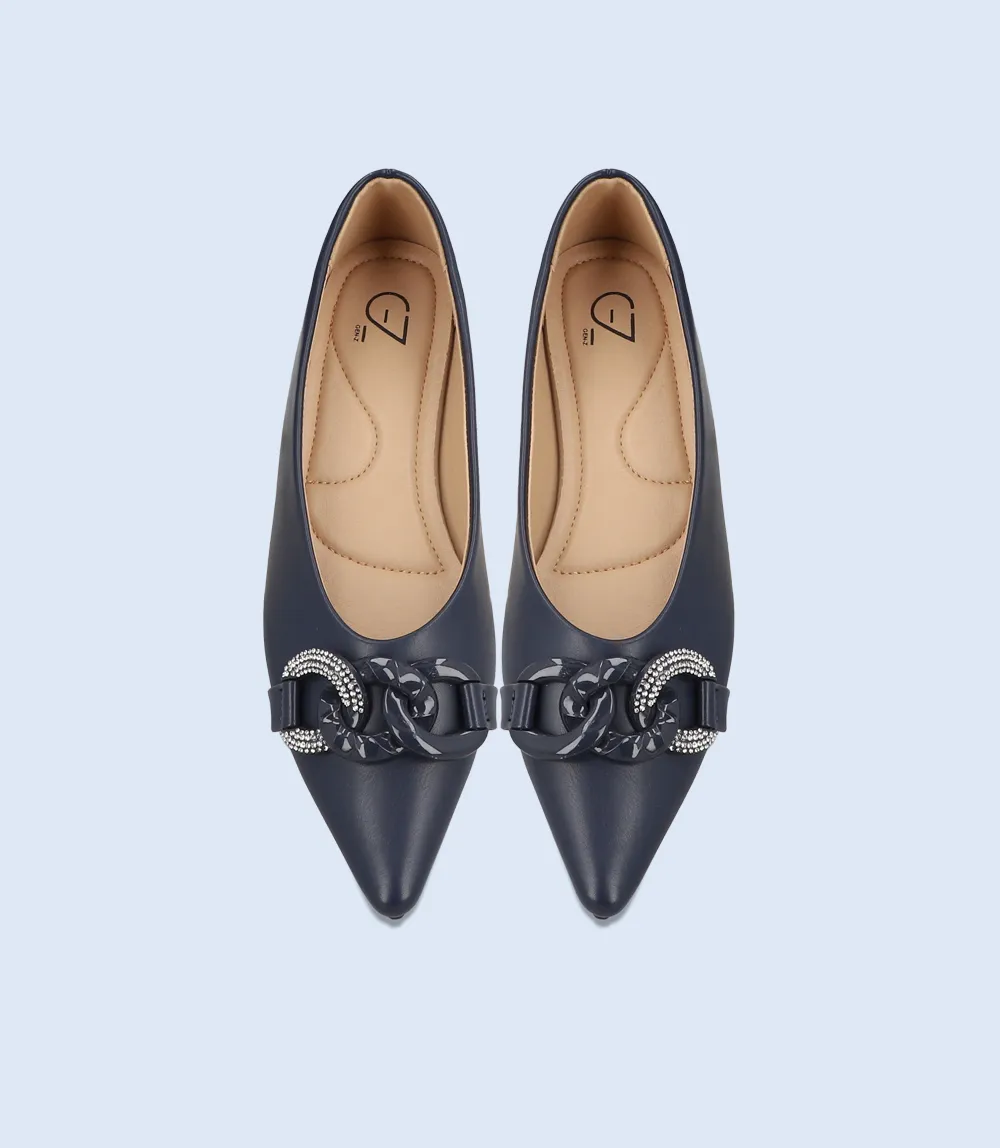 BW8478-NAVY-Women Casual Pumps