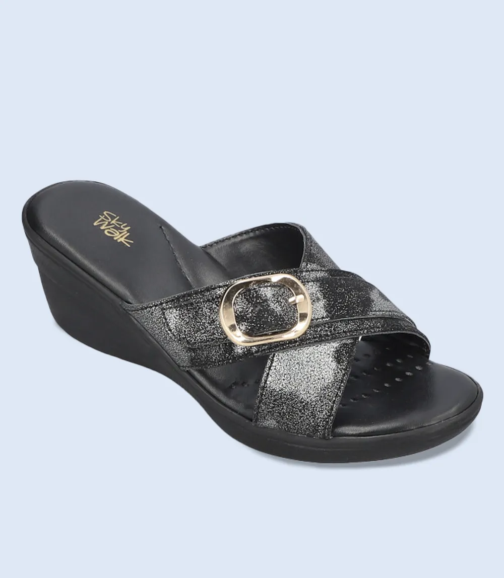 BW9263-SILVER-Women Comfort Slippers