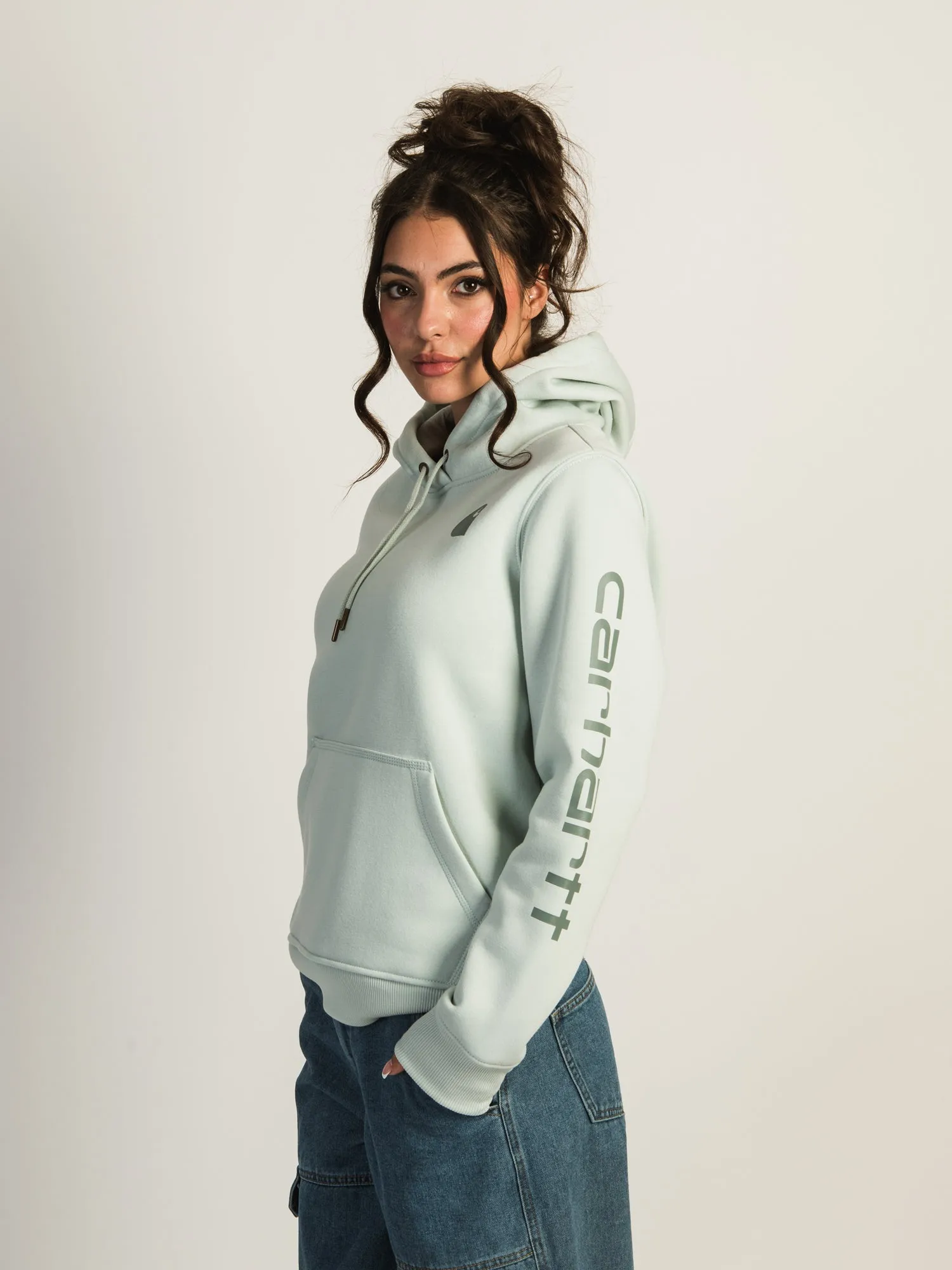 CARHARTT LOGO SLEEVE PULL OVER HOODIE