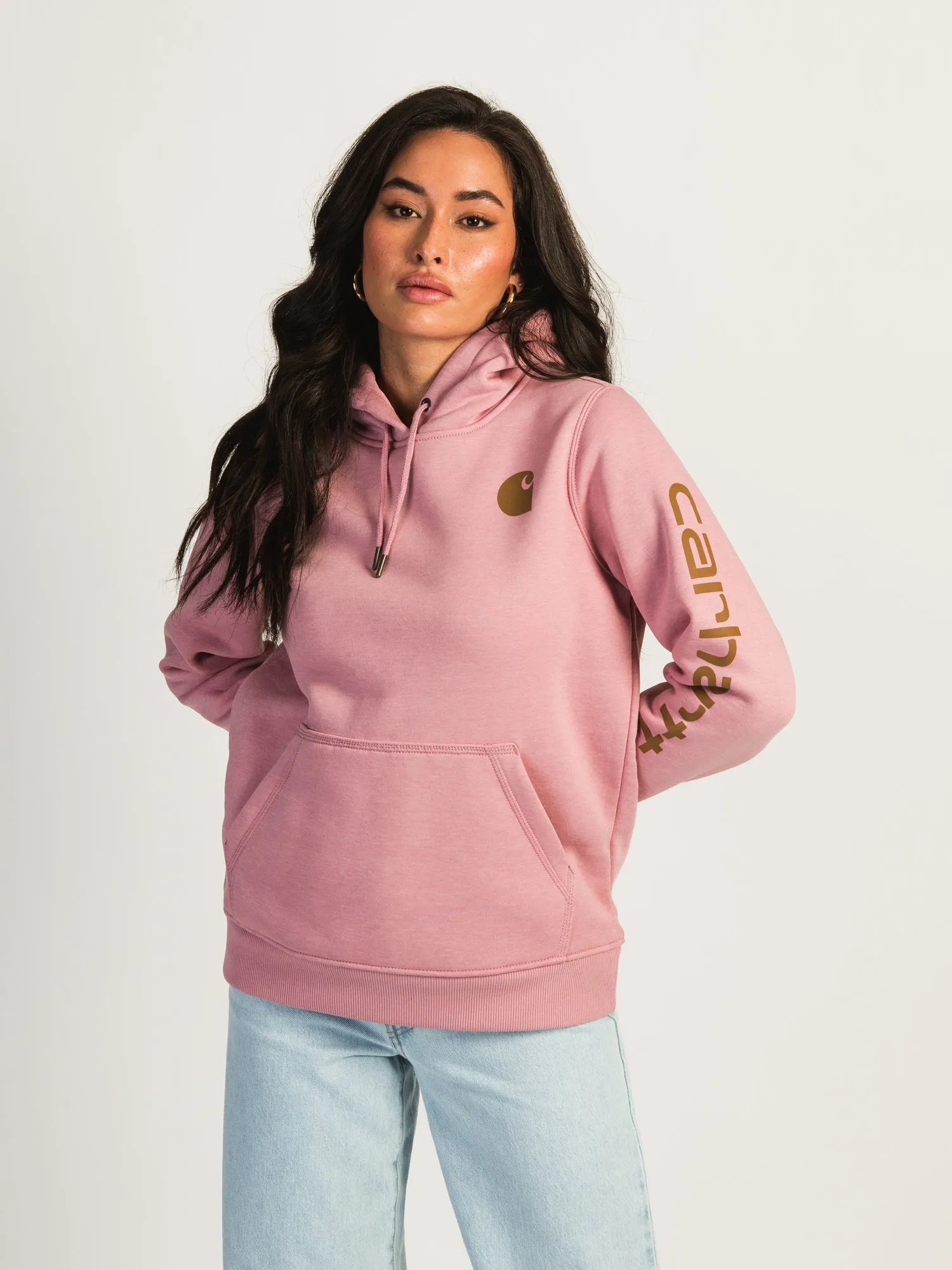 CARHARTT LOGO SLV PULLOVER HOODIE