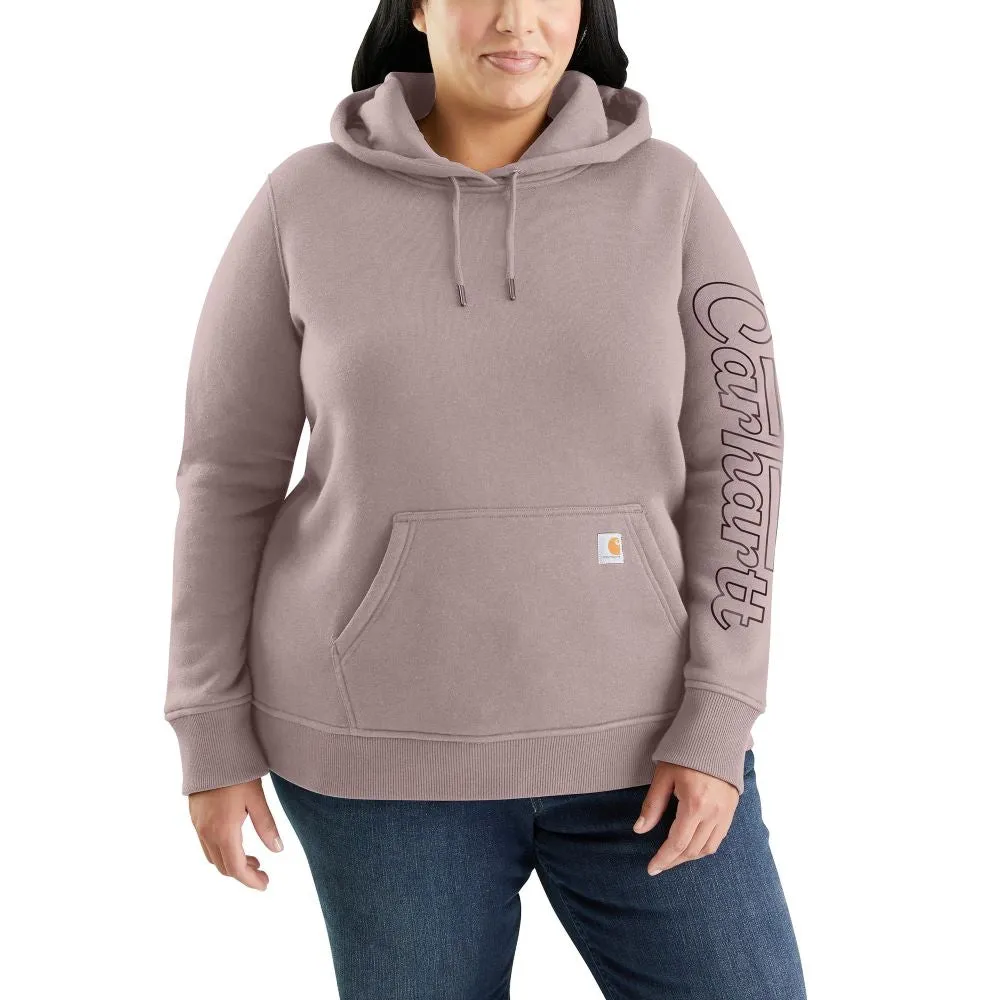 'Carhartt' Women's Rain Defender Midweight Graphic Hoodie - Mink