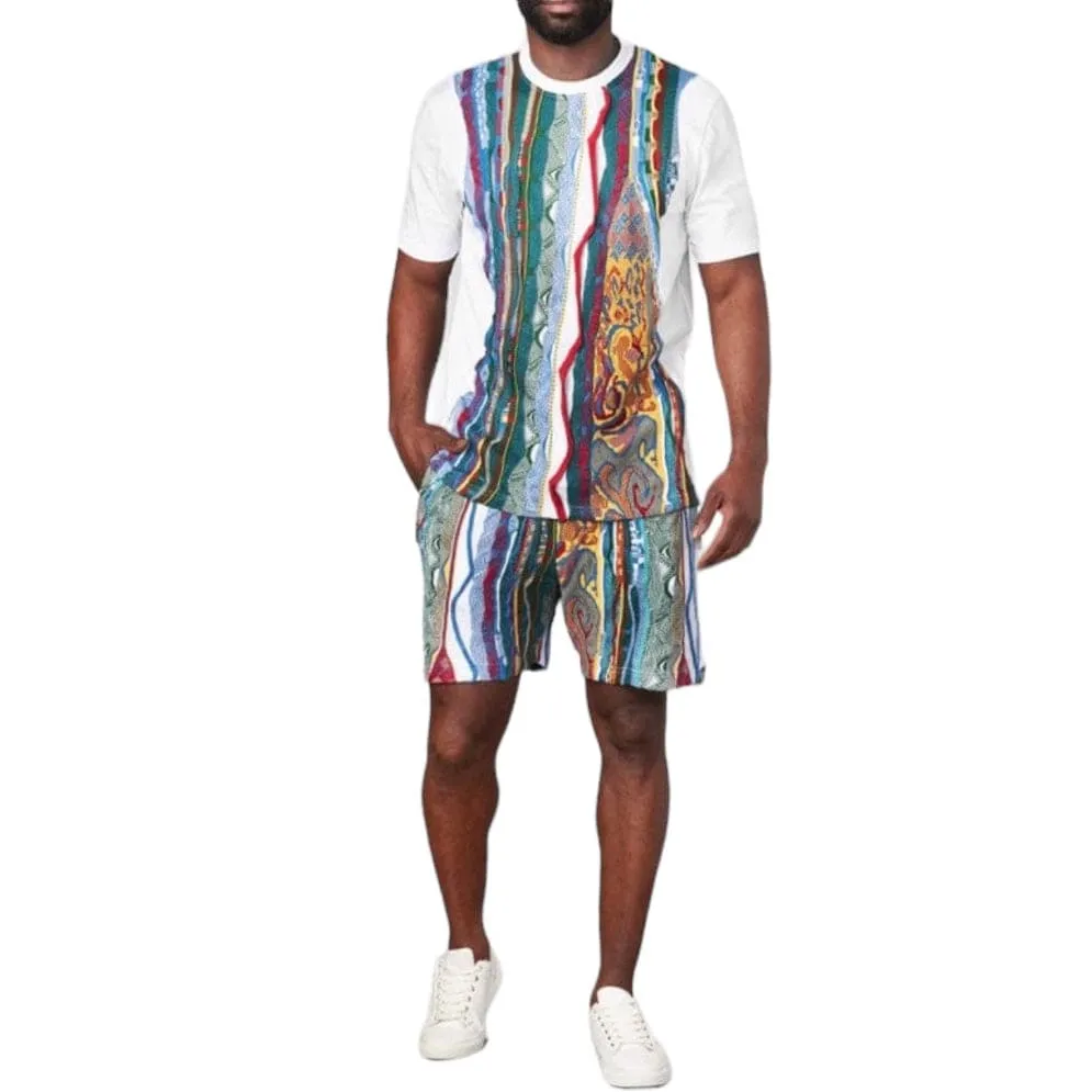 Coogi Patched Classic Knit Short (White) CG-KB-014