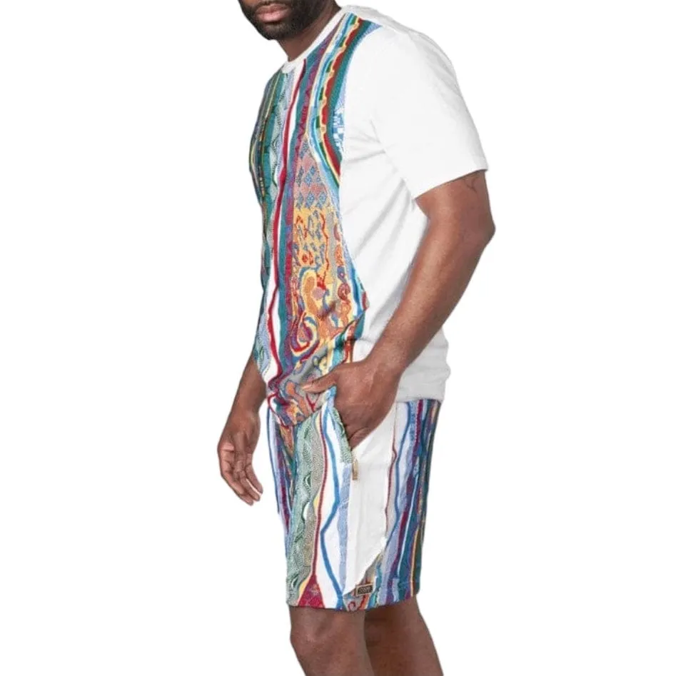 Coogi Patched Classic Knit Short (White) CG-KB-014