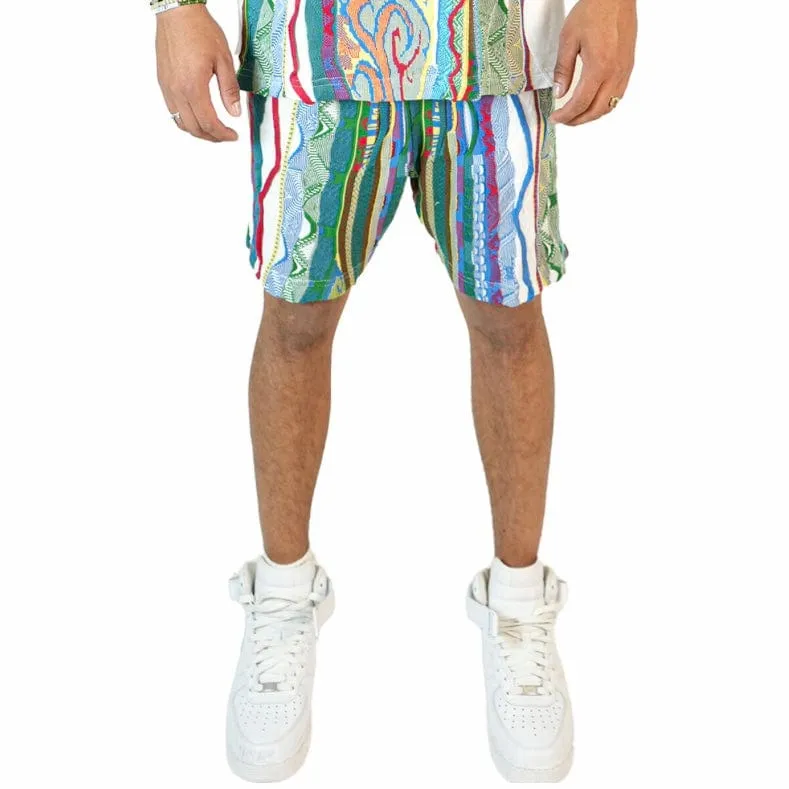 Coogi Patched Classic Knit Short (White) CG-KB-014