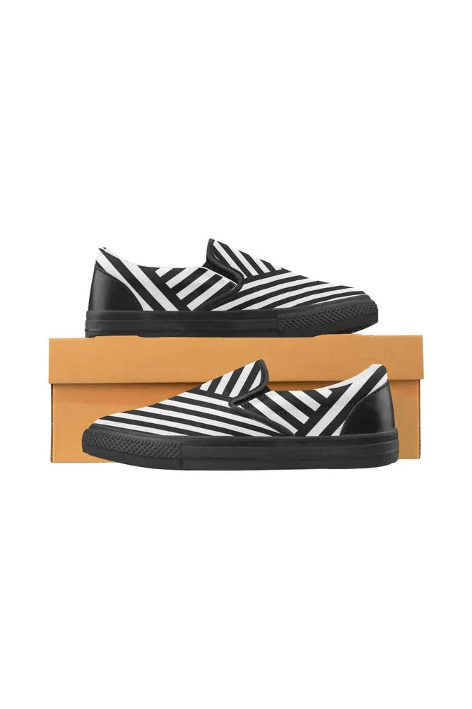 Cool Stripes Men's Slip-on Canvas Shoes