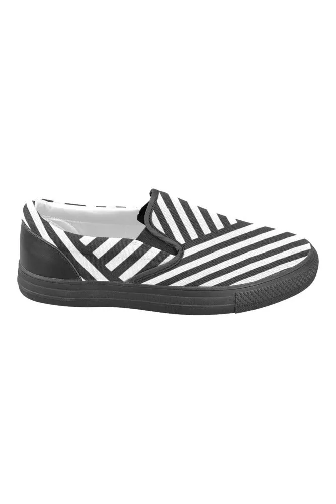 Cool Stripes Men's Slip-on Canvas Shoes