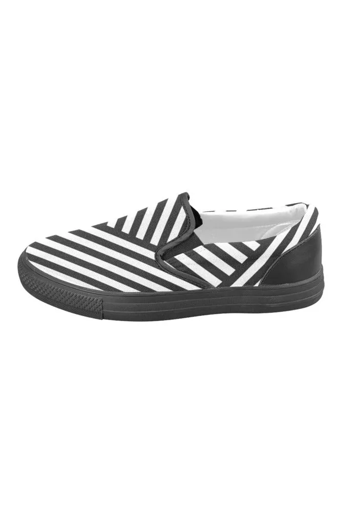 Cool Stripes Men's Slip-on Canvas Shoes