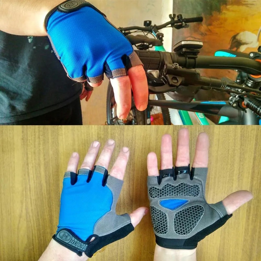 Cycling Gloves Non-Slip Quick Drying Men Women Half Finger Bike Gloves  Breathable Summer Mountain Bike Sports Gloves L XL Code