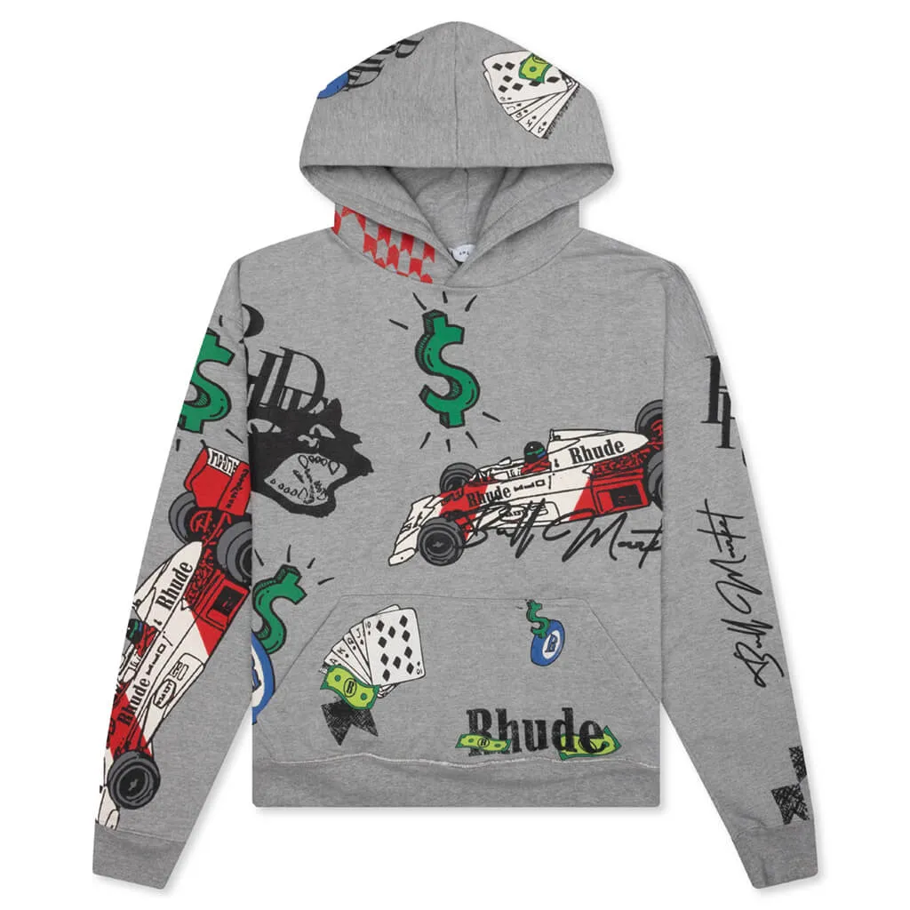 Doodle Hoodie - Heather Grey