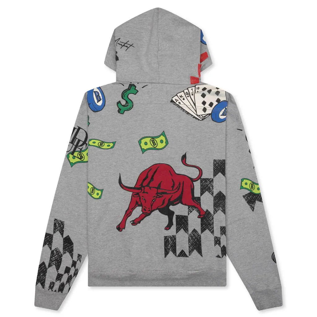 Doodle Hoodie - Heather Grey