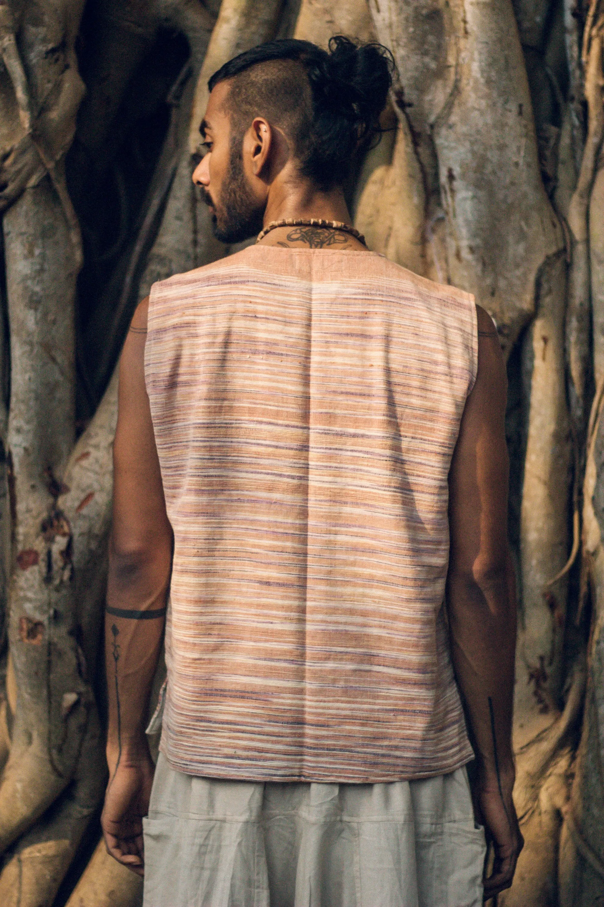 Earthy Khadi Cotton Men Vest