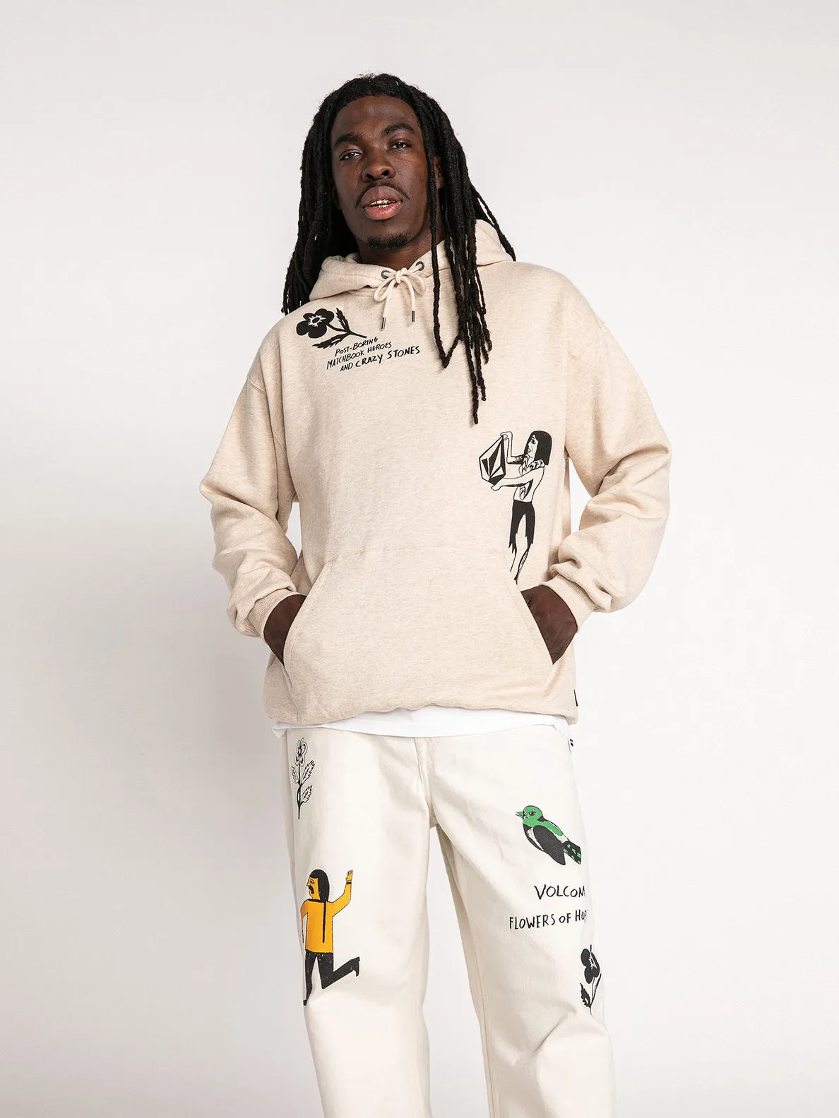 FEATURED ARTIST BOB MOLLEMA PULLOVER HOODIE - WHITECAP GREY