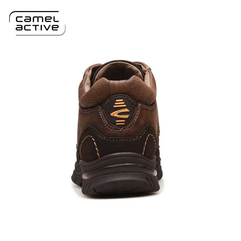 Camel Active New Hiking Shoes Men Cow Leather High Top Trekking Boots Sport Climbing Mountain Shoes Outdoor Walking