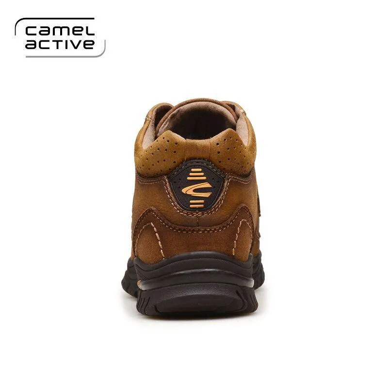 Camel Active New Hiking Shoes Men Cow Leather High Top Trekking Boots Sport Climbing Mountain Shoes Outdoor Walking