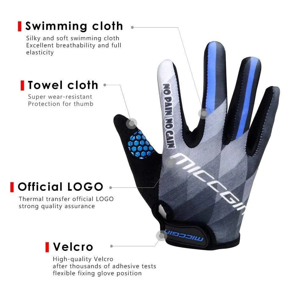 Gloves Cycling Touch Screen GEL Bike Sport Shockproof Road Full Finger Bicycle Glove For Men Woman MICCGIN