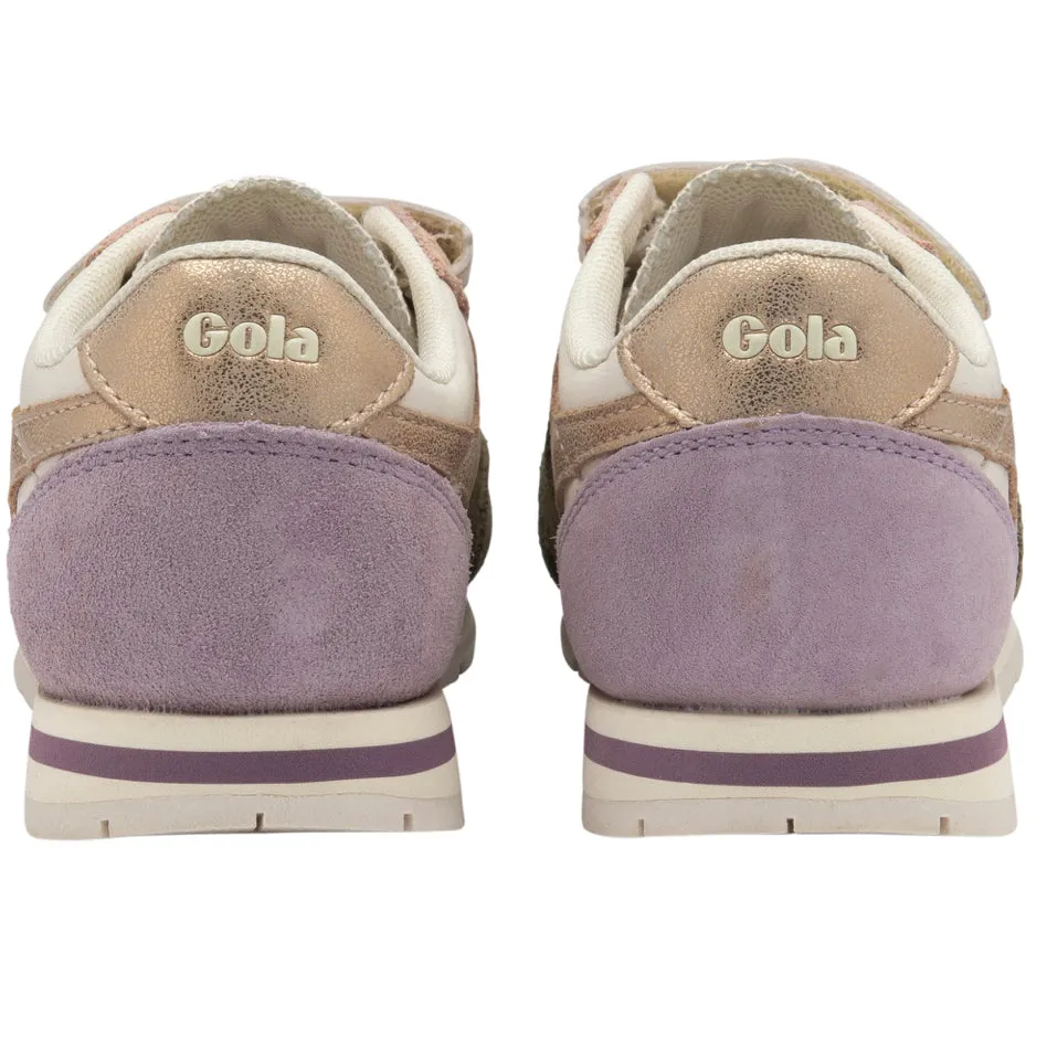 GOLA daytona quad strap blanc rose basket sneakers