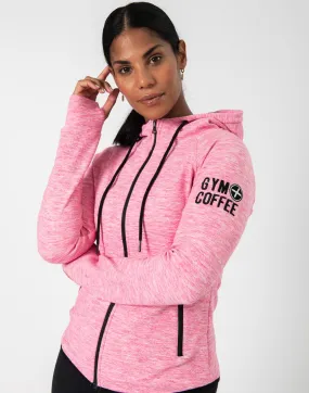 Gym Coffee Fleck Hoodie (Womens) - Pink