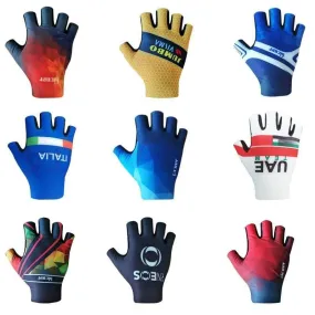 Half Finger ITALIA Cycling Gloves Mens Women Summer Sports Shockproof Bike Gloves Anti Slip MTB Bicycle Glove Guantes Ciclismo