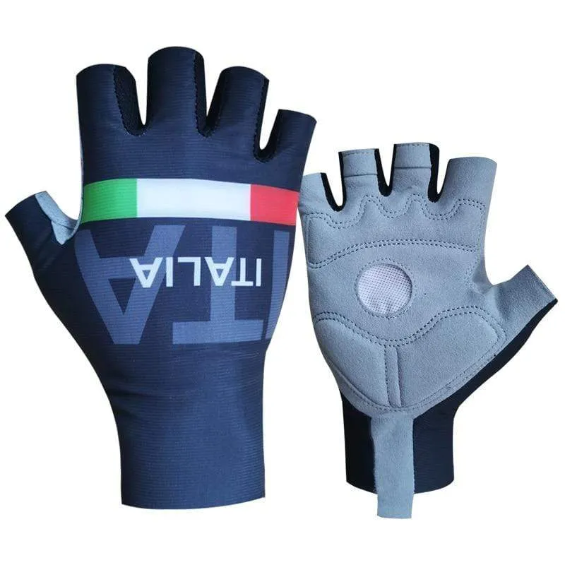 Half Finger ITALIA Cycling Gloves Mens Women Summer Sports Shockproof Bike Gloves Anti Slip MTB Bicycle Glove Guantes Ciclismo