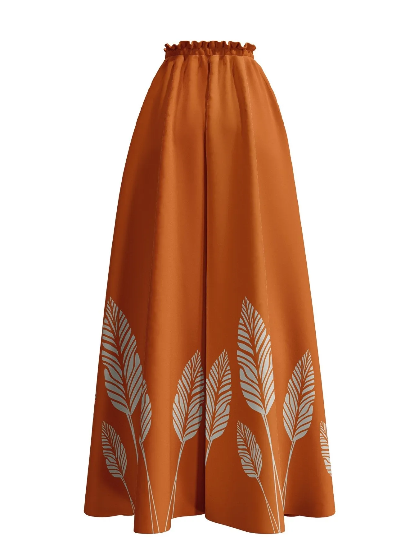 Vibrant Palms Orange Jant Pants - Stylish and Comfortable Summer Wear