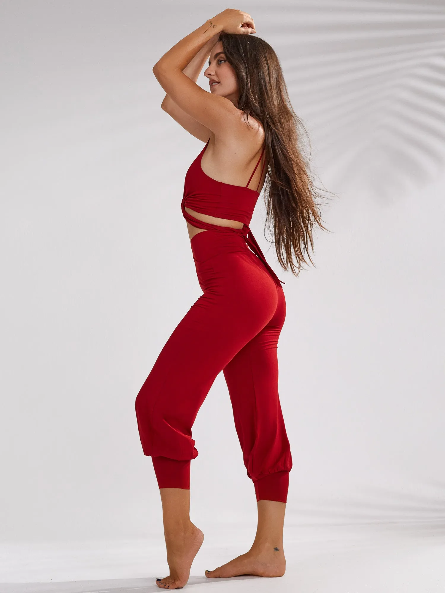 Jasmine Pant - Crimson Red