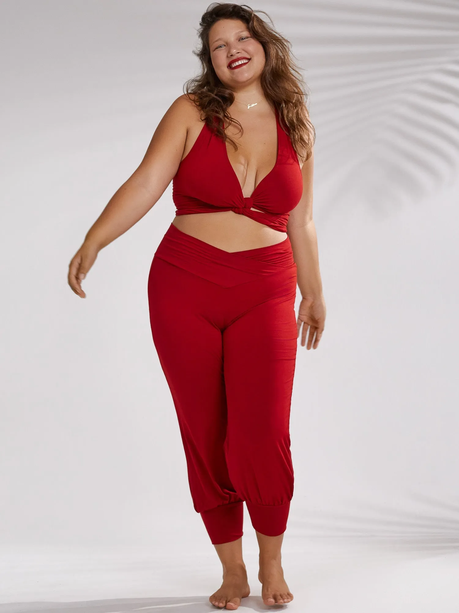 Jasmine Pant - Crimson Red