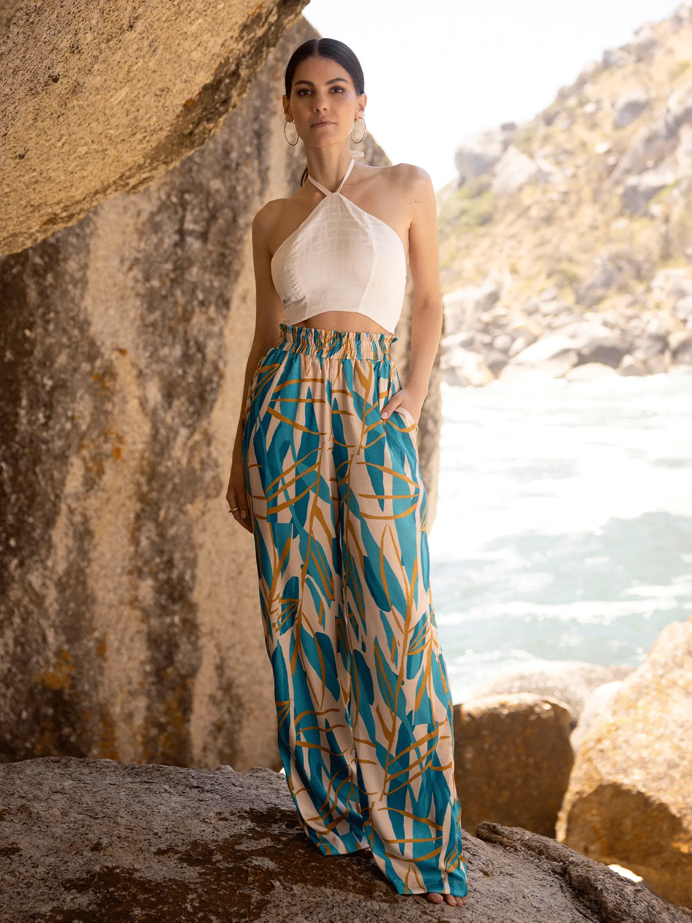 Leer Pants - Blossom Teal