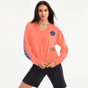 Maple Leafs DKNY Women's Lily Cropped Crew