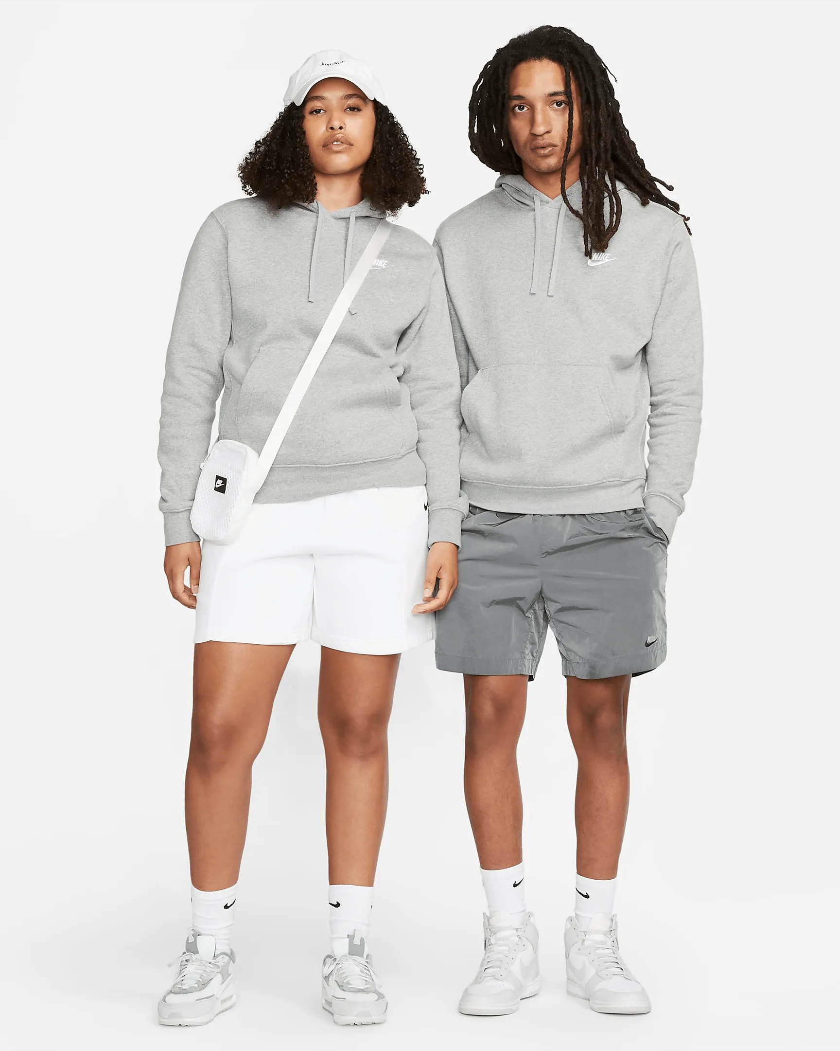 NIKE UNISEX SPORTSWEAR CLUB FLEECE GREY PULLOVER HOODIE