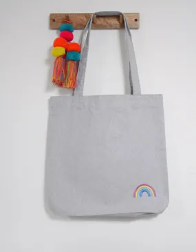 Our Kid Rainbow Tote Bag - Grey